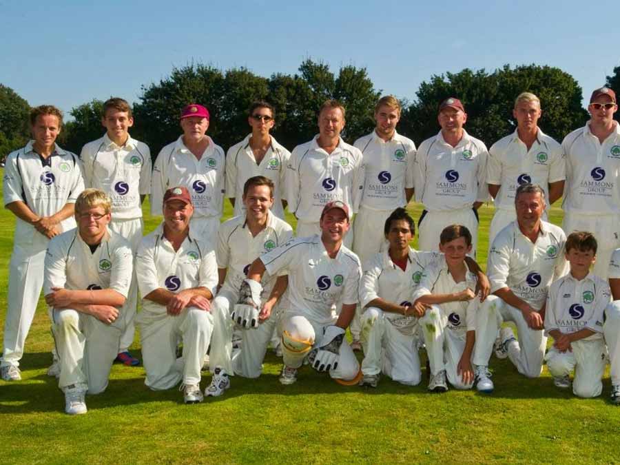 The 2012 Chalvington and Ripe Cricket Team photographed at the Yew Tree Inn Chalvington