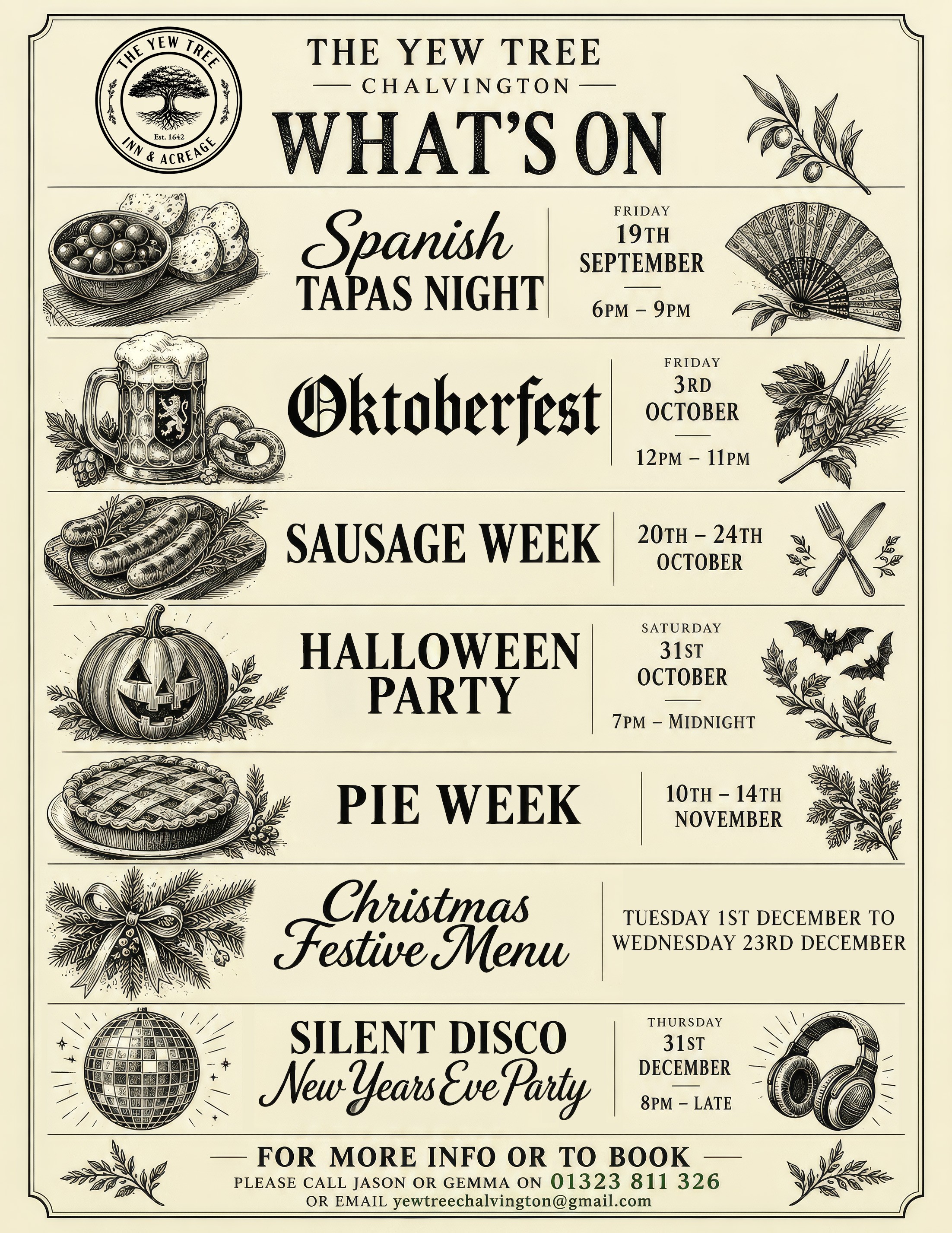 What's On at The Yew Tree